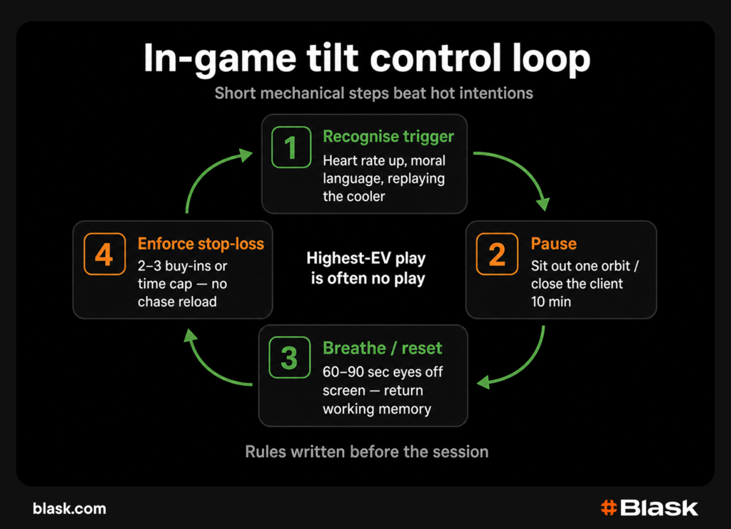 In-game techniques to control tilt