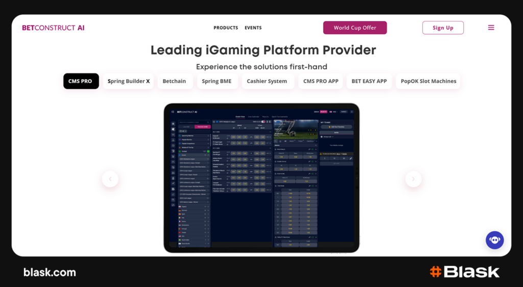 BetConstruct main page