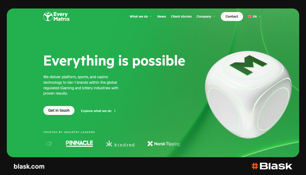 EveryMatrix main page
